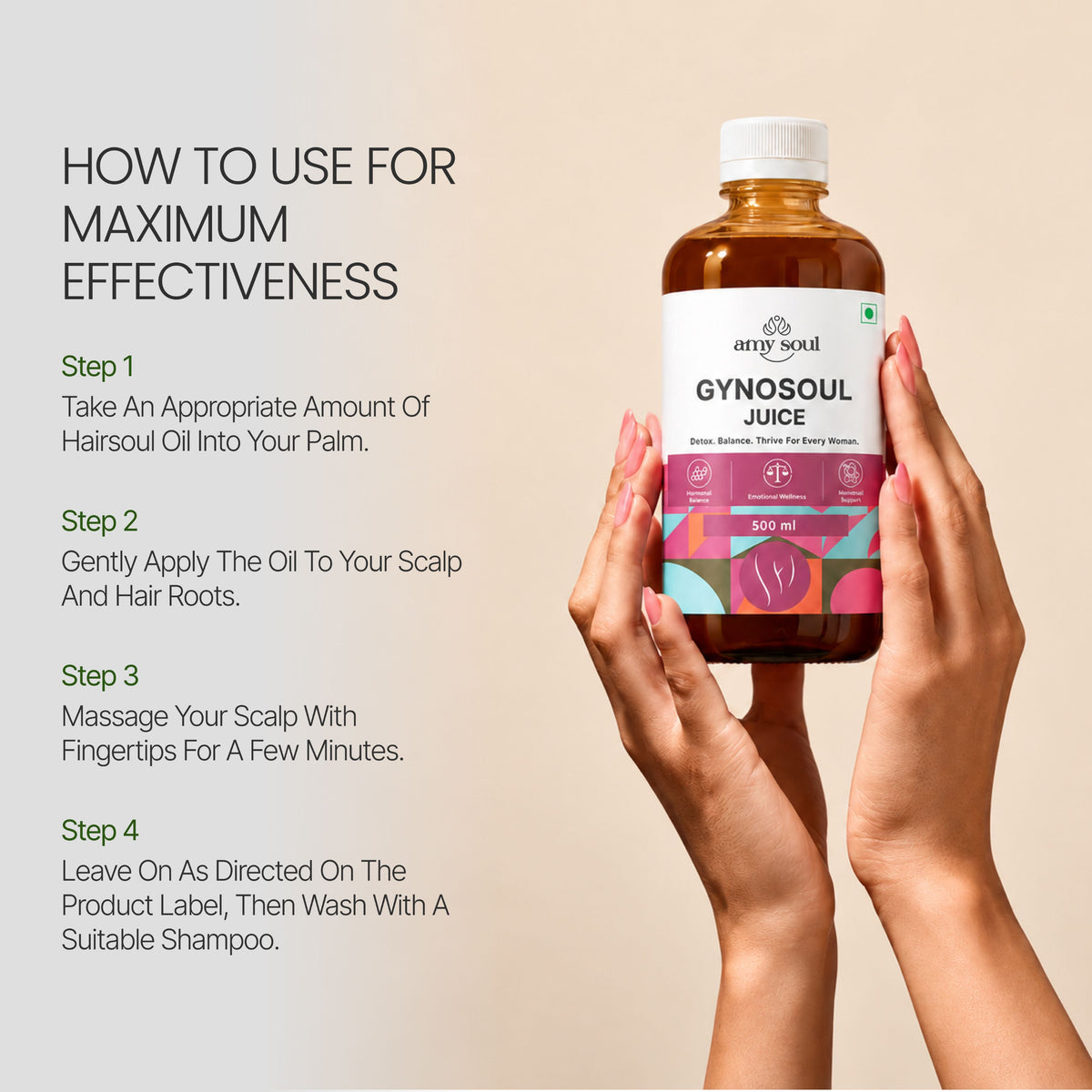 Gynosoul Juice – Ayurvedic Hormonal Balance & Wellness Tonic for Women (500ml)