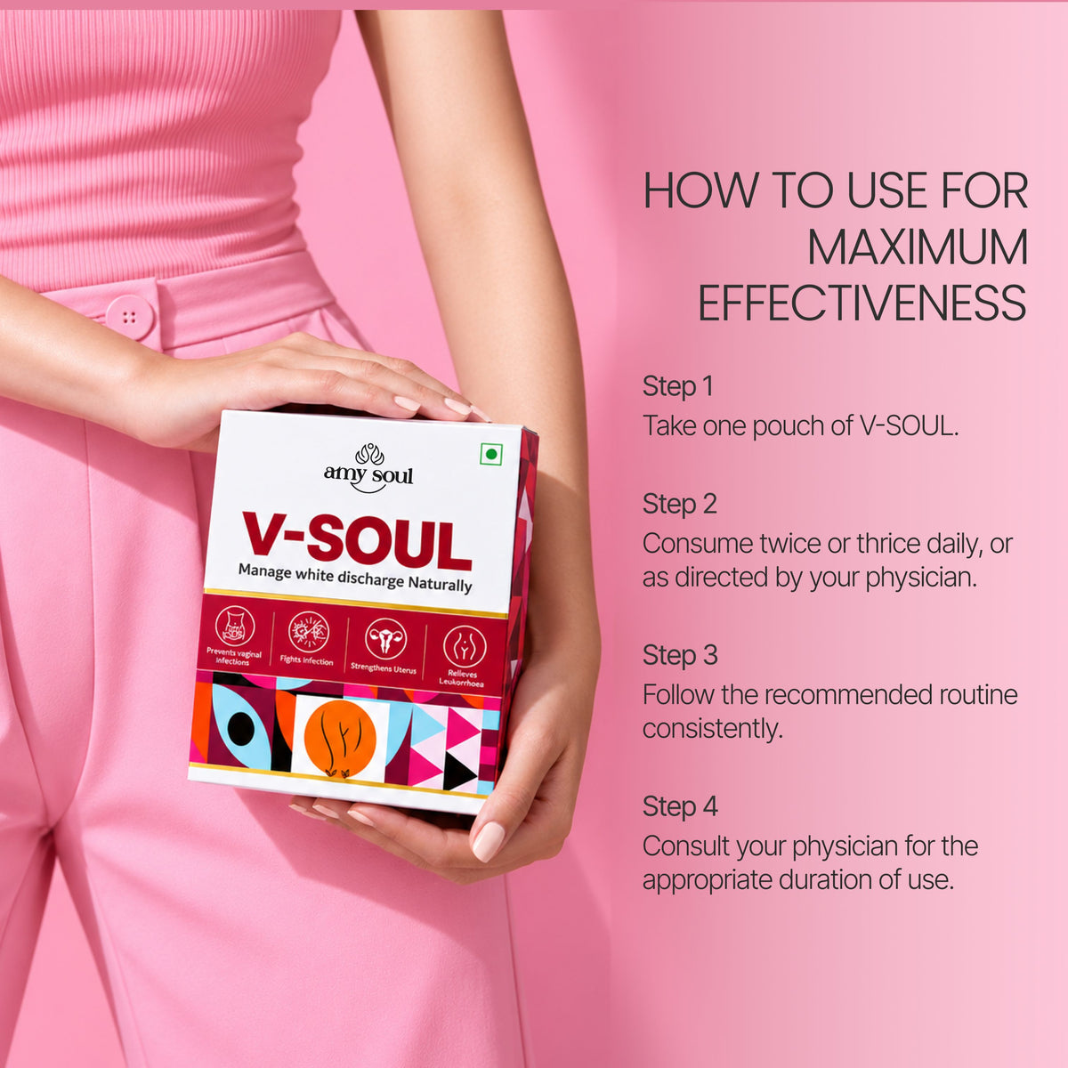 V-Soul – Ayurvedic Feminine Care for White Discharge & Vaginal Wellness