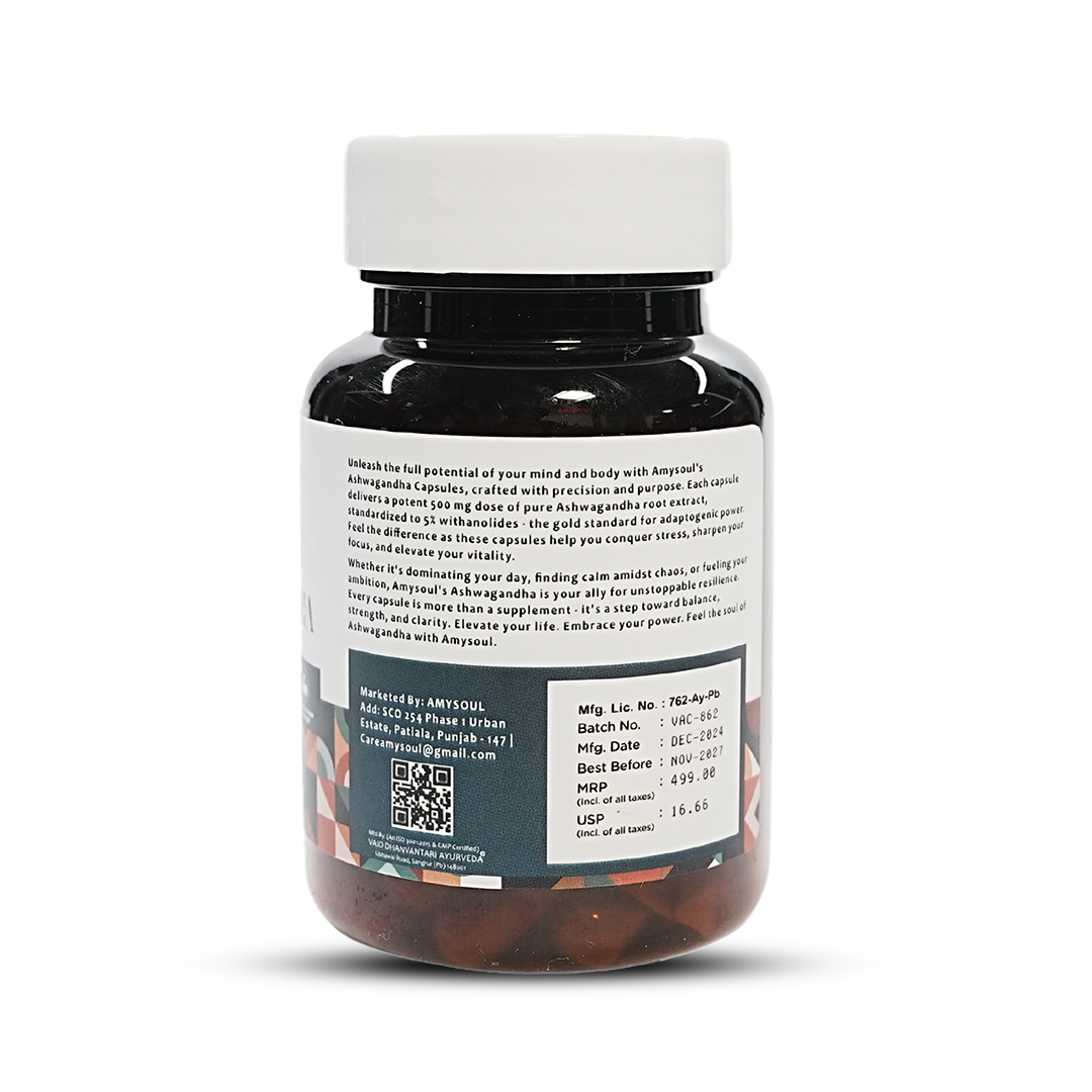 Ashwagandha, Ayurvedic Stress Relief & Energy Booster Supplement