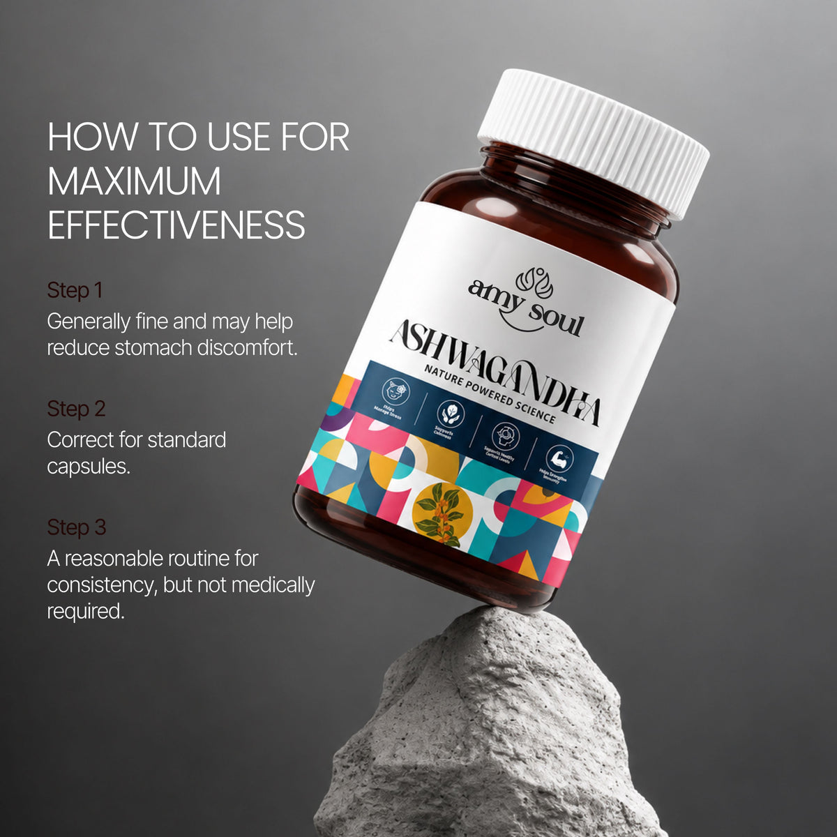 Ashwagandha – Stress Relief, Focus & Sleep Support Capsules