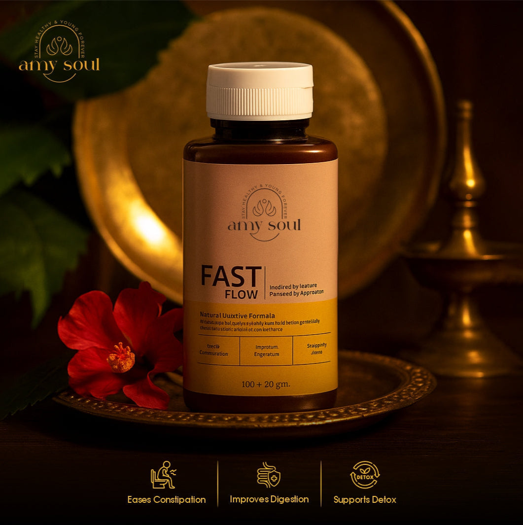 AmySoul Fast Flow – Ayurvedic Constipation Relief & Digestive Detox Powder