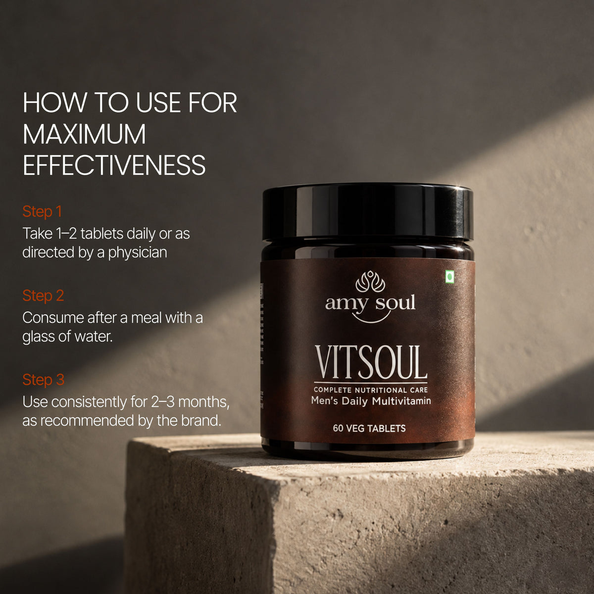 Vitsoul – Men’s Daily Multivitamin for Energy, Immunity & Vitality