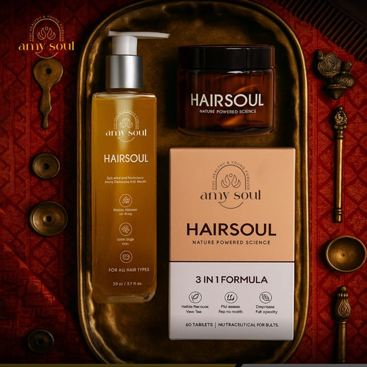 AmySoul Hairsoul – Ayurvedic Hair Care Combo (Oil + Tablets)