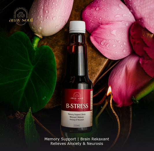AmySoul B-Stress – Ayurvedic Brain Tonic for Stress Relief, Memory & Mental Relaxation