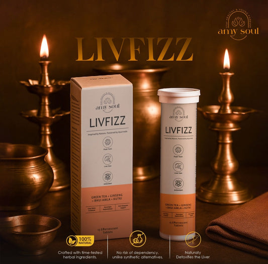 LivFizz – Ayurvedic Hangover Relief & Liver Detox Effervescent Tablets (15 Tabs)