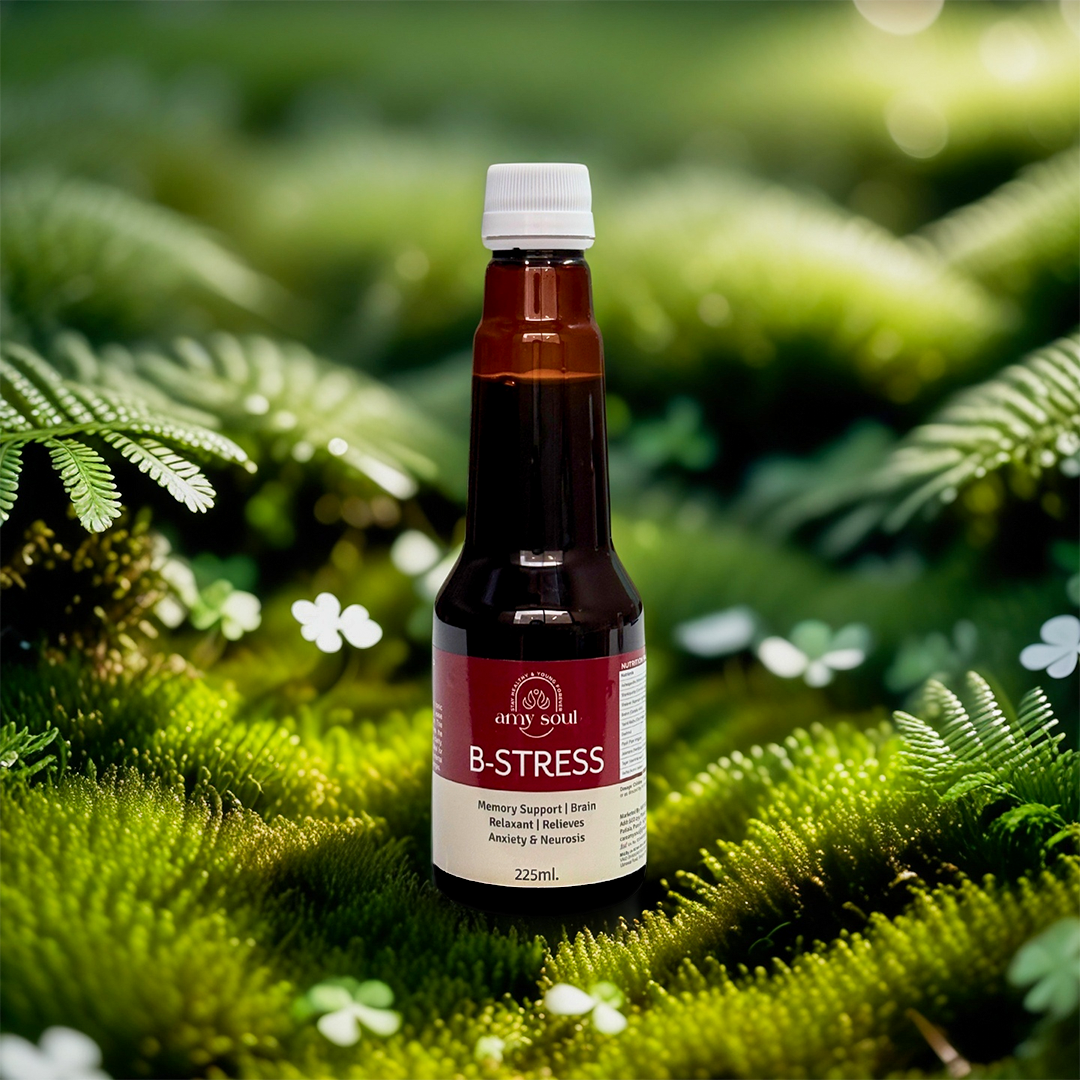 AmySoul B-Stress – Ayurvedic Brain Tonic for Stress Relief, Memory & Mental Relaxation