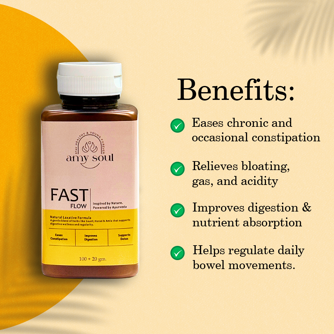 AmySoul Fast Flow – Ayurvedic Constipation Relief & Digestive Detox Powder