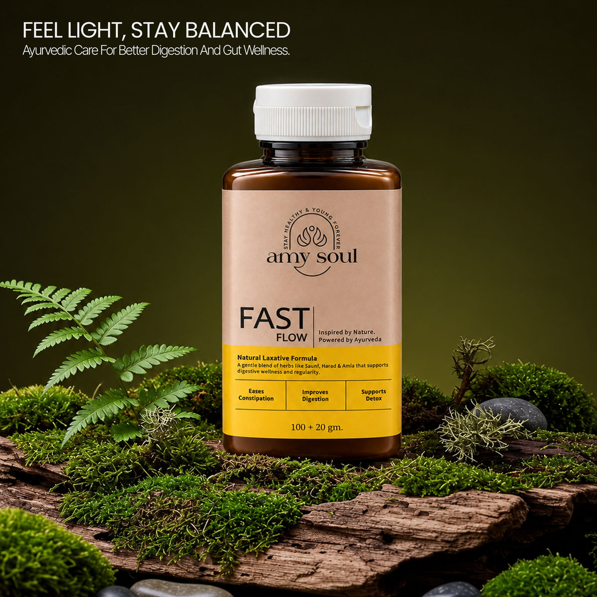 Fast Flow – Ayurvedic Constipation Relief & Digestive Detox Powder (100g + 20g)