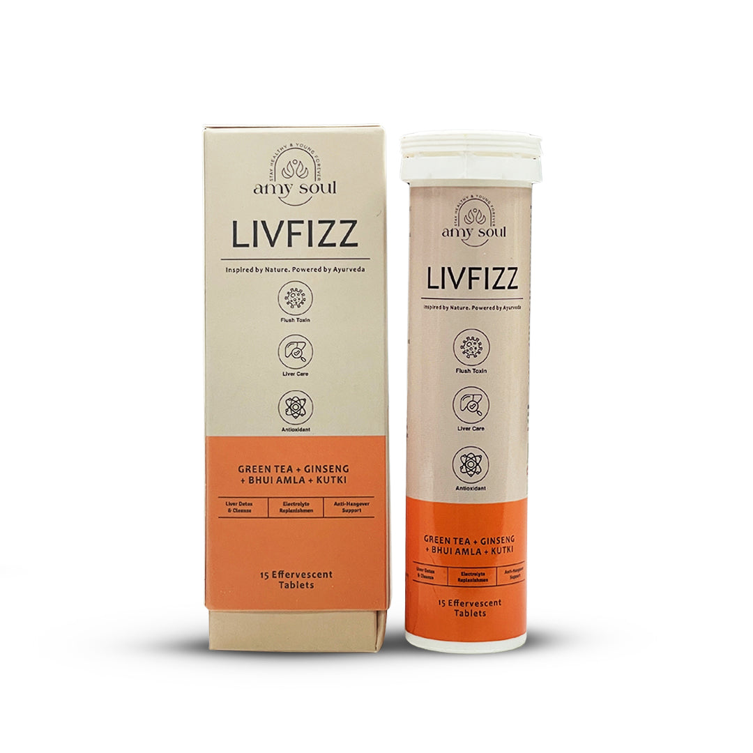 LivFizz – Ayurvedic Hangover Relief & Liver Detox Effervescent Tablets (15 Tabs)