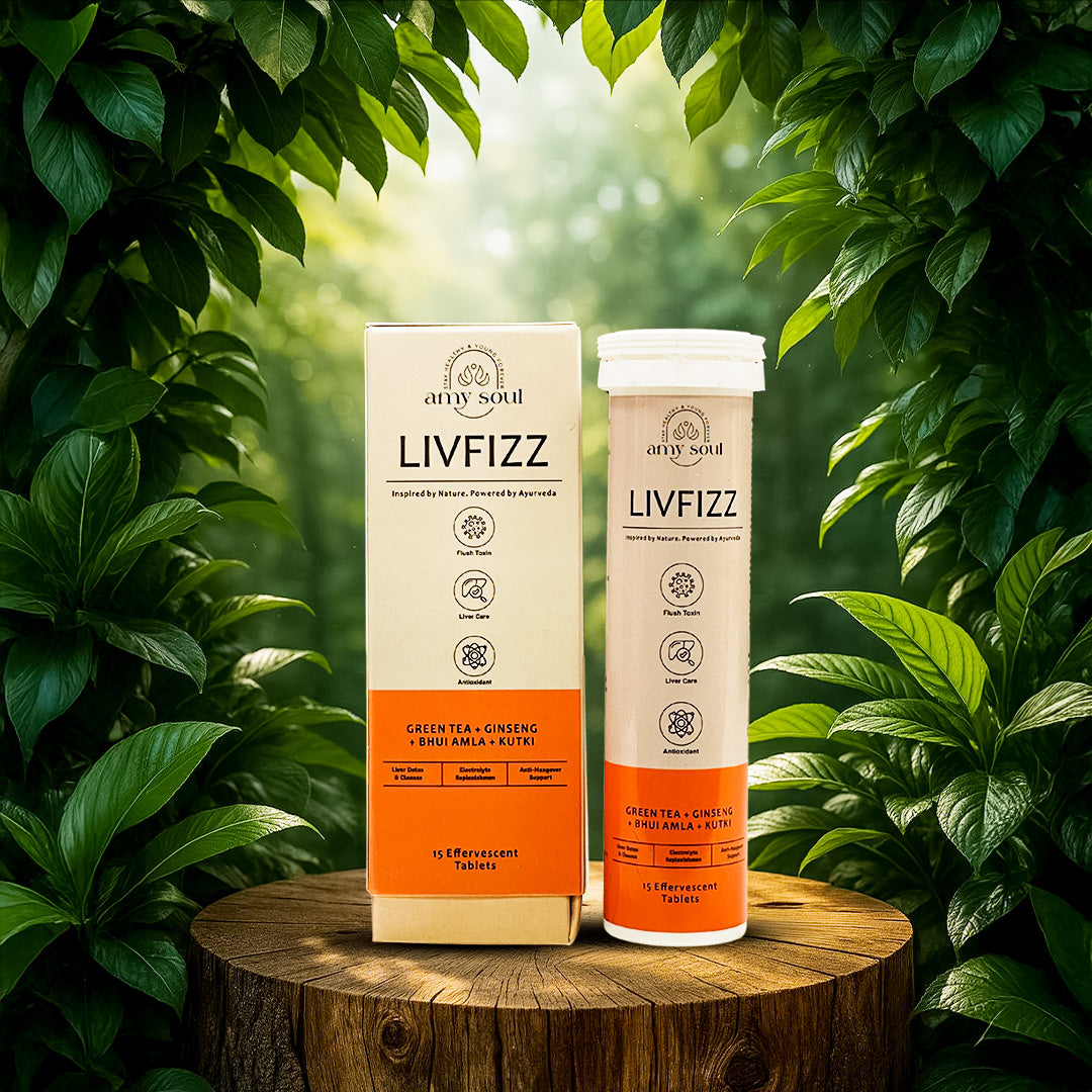 LivFizz – Ayurvedic Hangover Relief & Liver Detox Effervescent Tablets (15 Tabs)