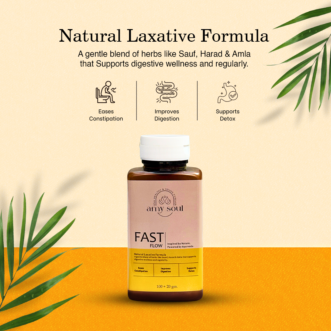 AmySoul Fast Flow – Ayurvedic Constipation Relief & Digestive Detox Powder