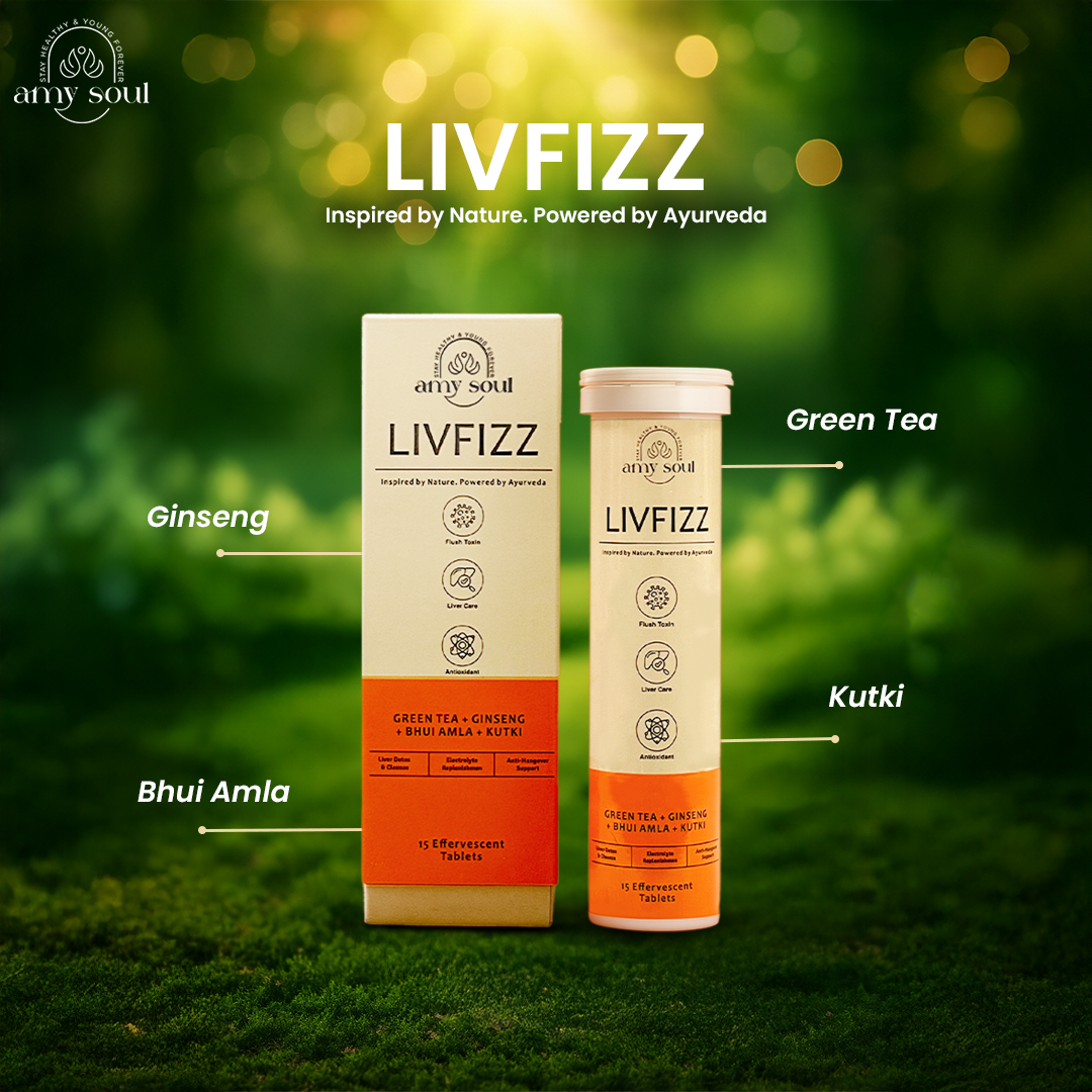 LivFizz – Ayurvedic Hangover Relief & Liver Detox Effervescent Tablets (15 Tabs)