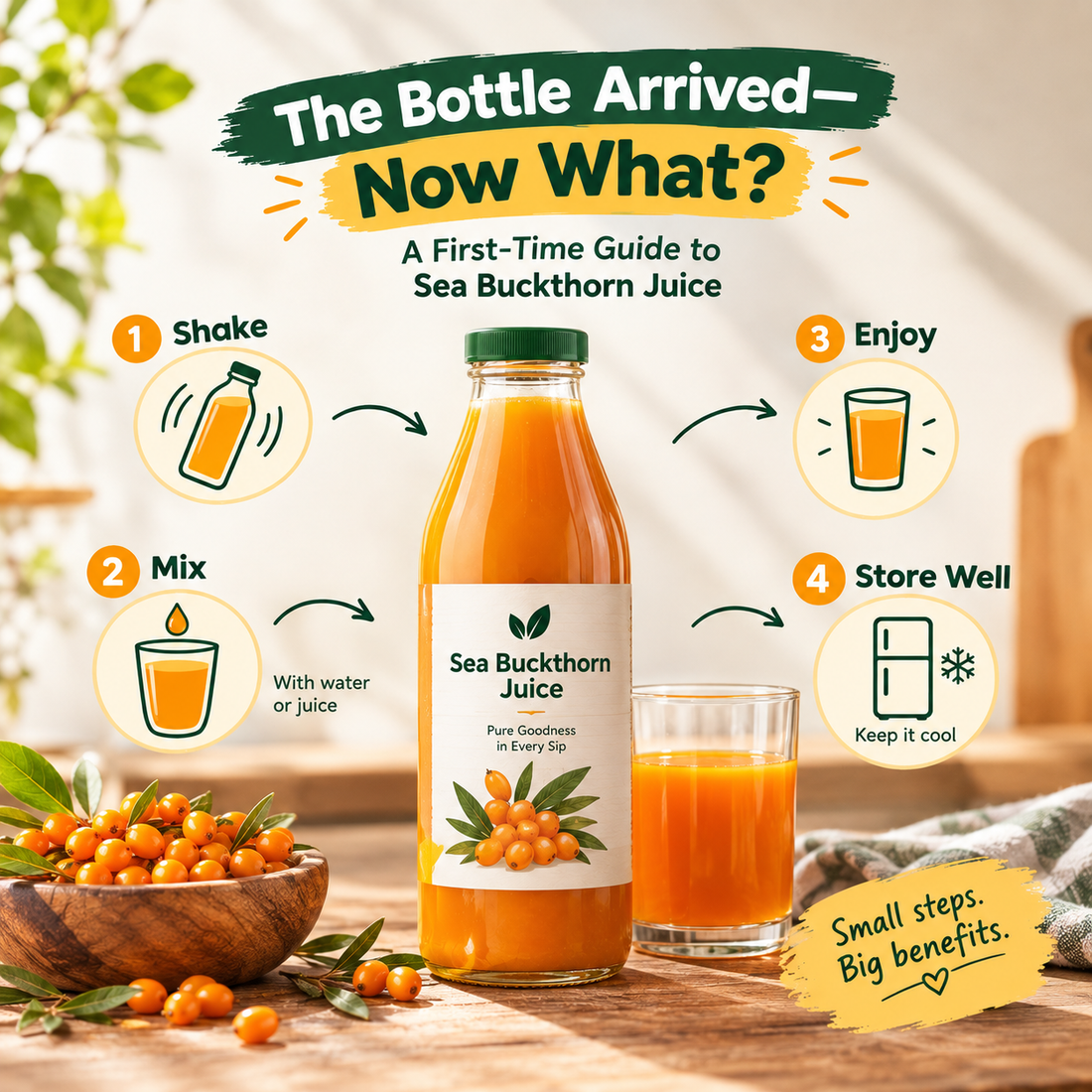 The Bottle Arrived—Now What? A First-Time Guide to Sea Buckthorn Juice