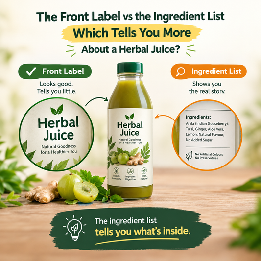 The Front Label vs the Ingredient List: Which Tells You More About a Herbal Juice?
