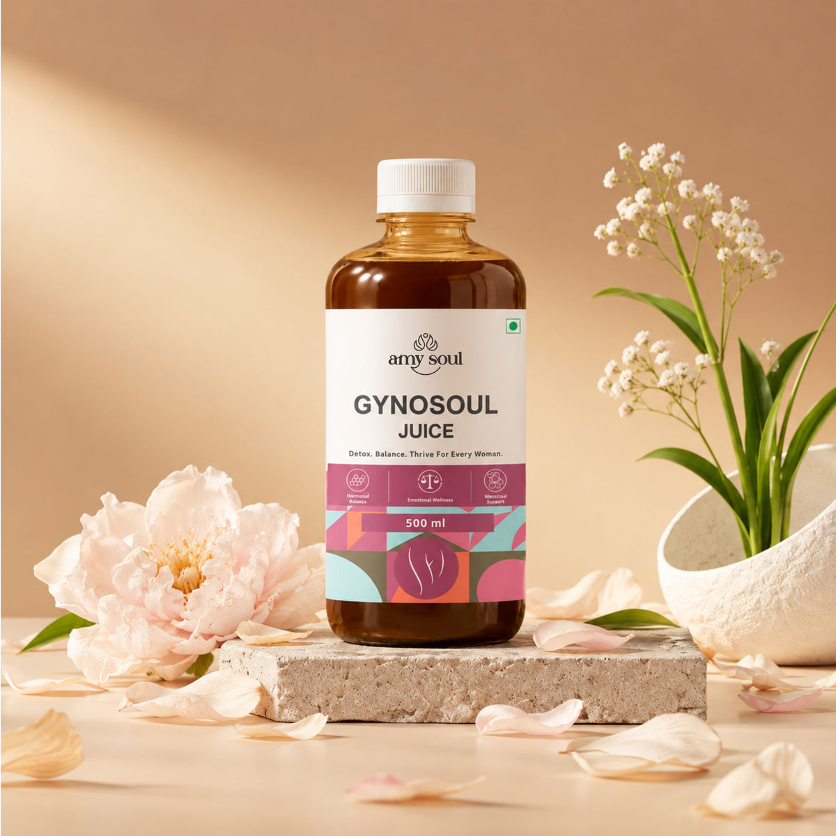 Gynosoul Juice – Ayurvedic Hormonal Balance & Wellness Tonic for Women (500ml)