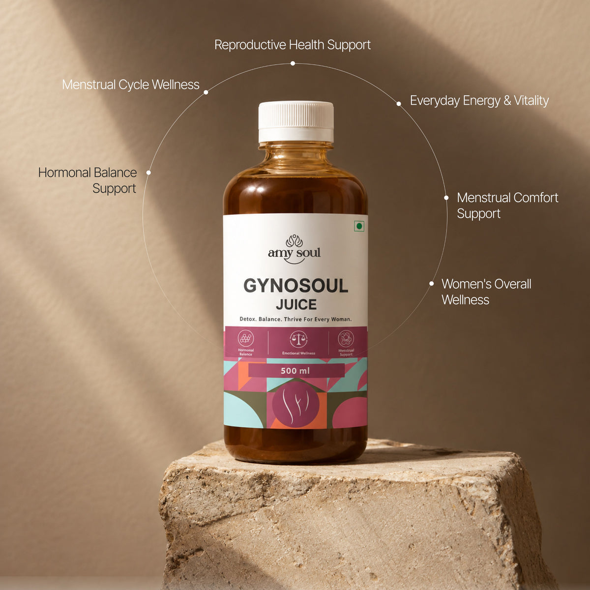 Gynosoul Juice – Ayurvedic Hormonal Balance & Wellness Tonic for Women (500ml)