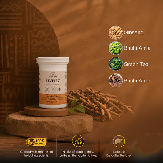 LivFizz – Ayurvedic Liver Detox & Hangover Relief  Effervescent Tablets (4 Tabs)
