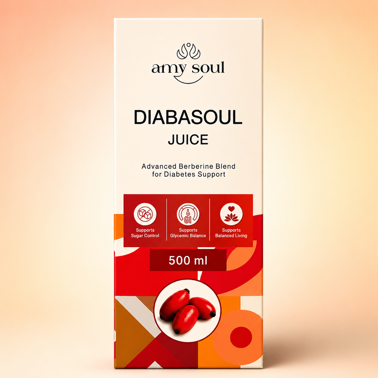 Amysoul Diabasoul Juice – Advanced Berberine Blend for Diabetes Support | 500ml