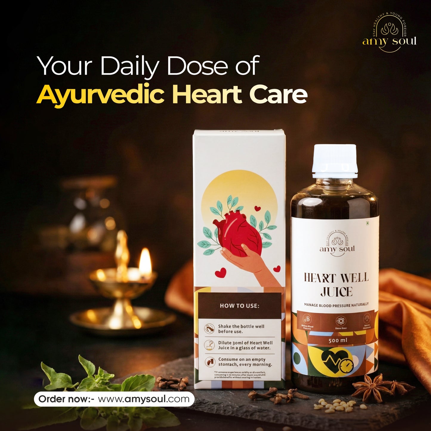 Heart Well Juice – Ayurvedic Formula to Manage Heart Health Naturally (500ml)