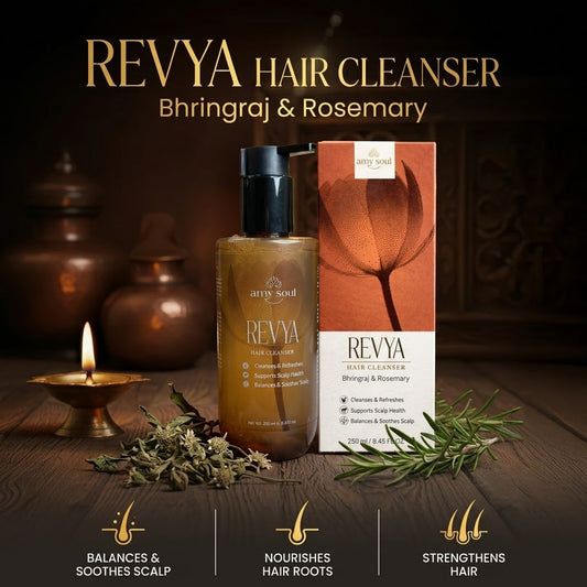 Amy Soul Revya Hair Cleanser – Bhringraj & Rosemary | Ayurvedic Scalp Cleanser | 250ml