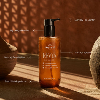 Amy Soul Revya Hair Cleanser – Bhringraj & Rosemary | Ayurvedic Scalp Cleanser | 250ml