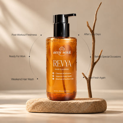 Amy Soul Revya Hair Cleanser – Bhringraj & Rosemary | Ayurvedic Scalp Cleanser | 250ml