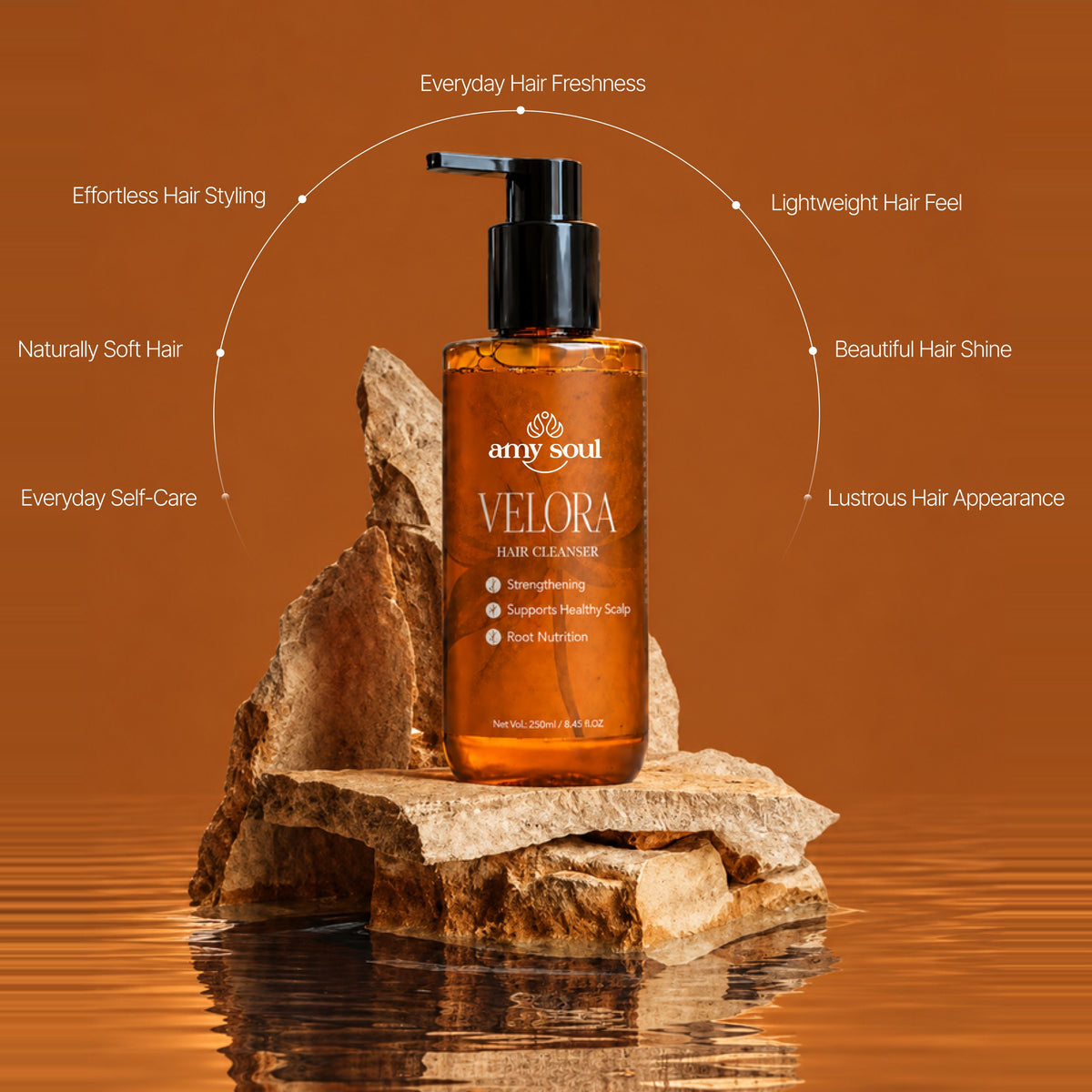 Amy Soul Velora Hair Cleanser – Manjista & Jasmine | Ayurvedic Strengthening Scalp Cleanser | 250ml