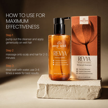 Amy Soul Revya Hair Cleanser – Bhringraj & Rosemary | Ayurvedic Scalp Cleanser | 250ml
