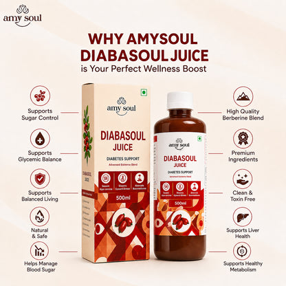 Amysoul Diabasoul Juice – Advanced Berberine Blend for Diabetes Support | 500ml