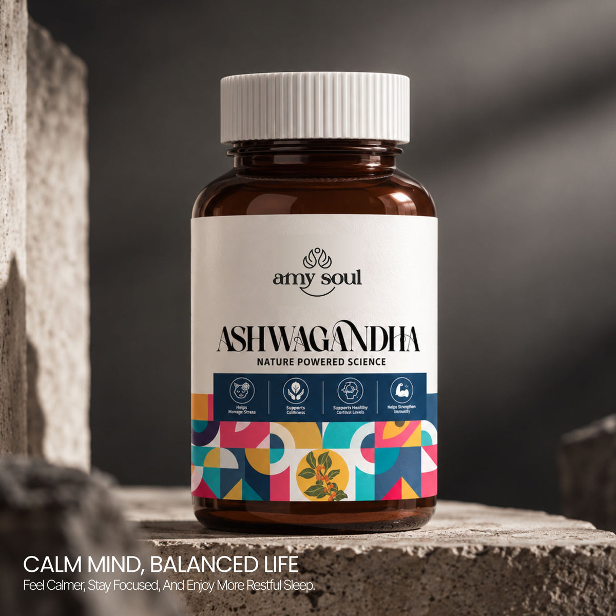 Ashwagandha – Stress Relief, Focus & Sleep Support Capsules