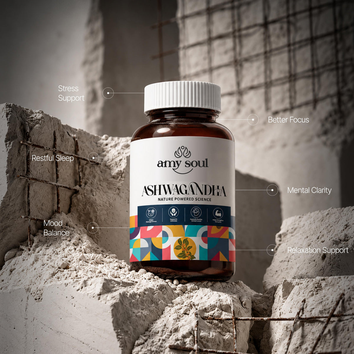 Ashwagandha – Stress Relief, Focus & Sleep Support Capsules