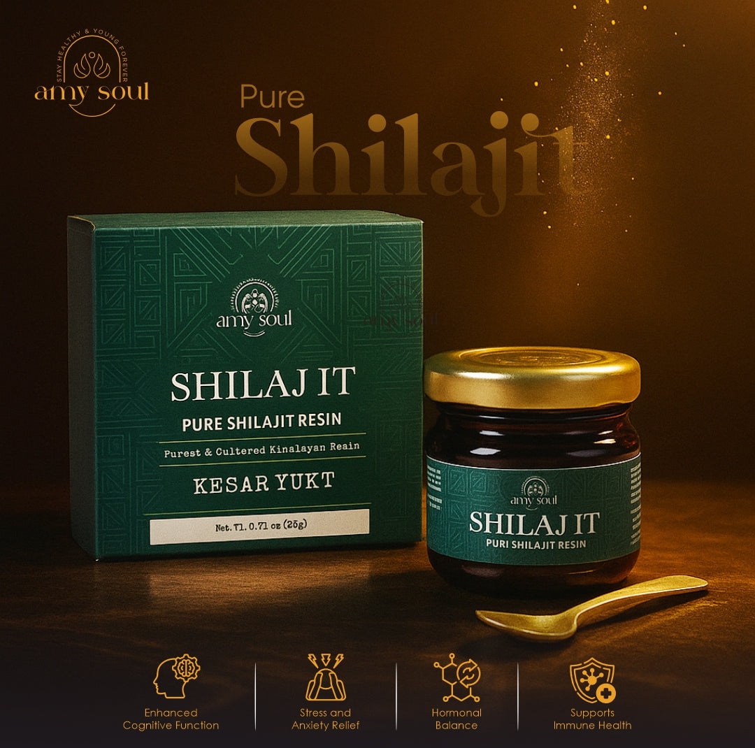 Kesar Yukt Shilajit – Ayurvedic Himalayan Shilajit with Saffron for Strength, Energy & Vitality (20g)