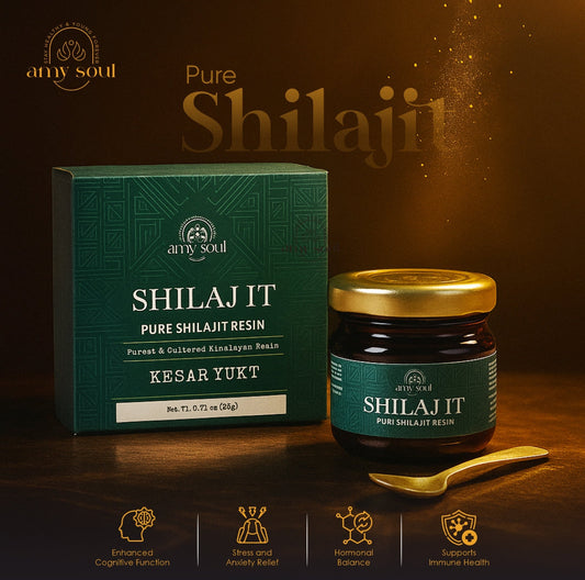 Kesar Yukt Shilajit – Ayurvedic Himalayan Shilajit with Saffron for Strength, Energy & Vitality (20g)