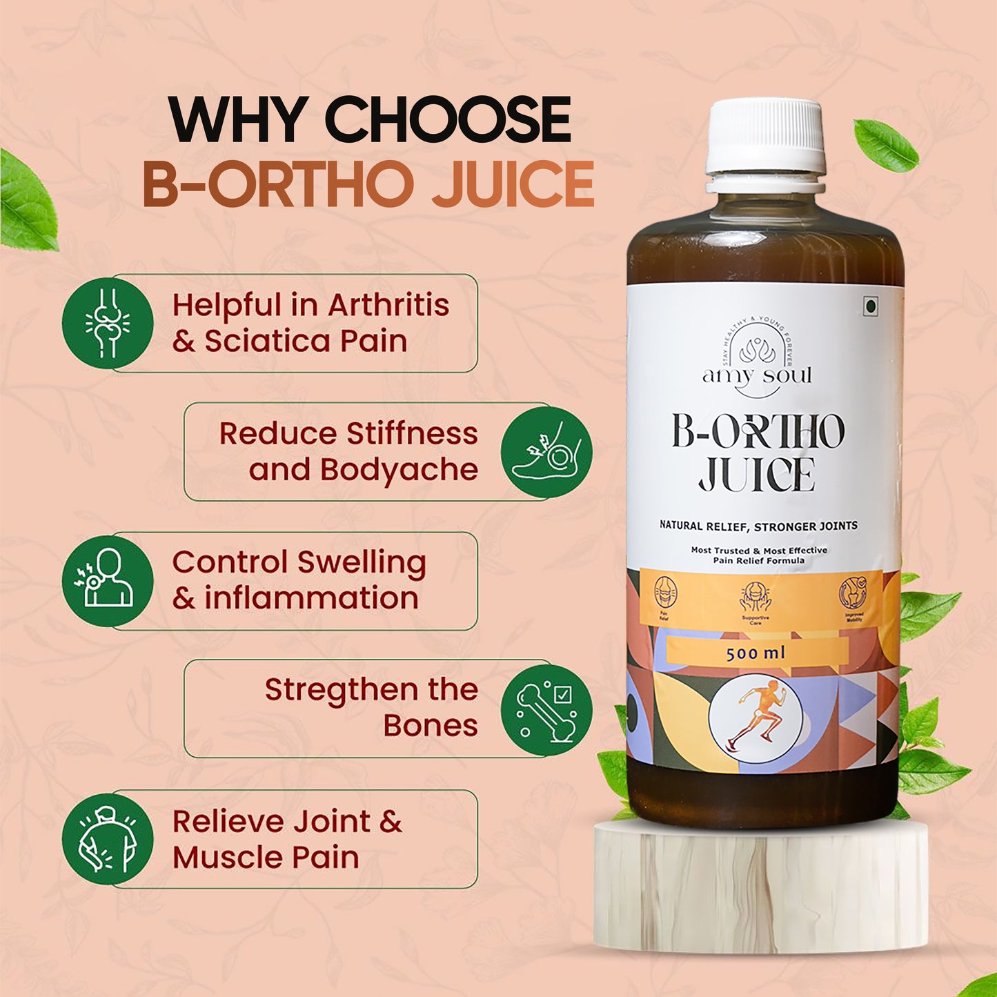 B-Ortho Combo Pack - Complete Ayurvedic Care for Joint, Bone & Muscle Pain