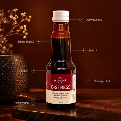 B-Stress – Ayurvedic Brain Tonic for Stress Relief, Memory & Mental Relaxation