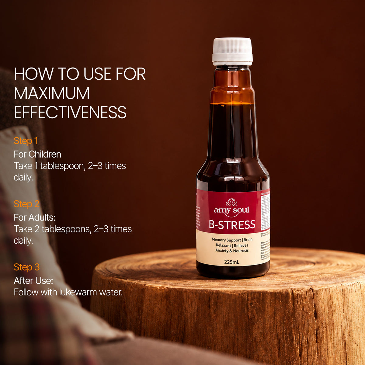 B-Stress – Ayurvedic Brain Tonic for Stress Relief, Memory & Mental Relaxation