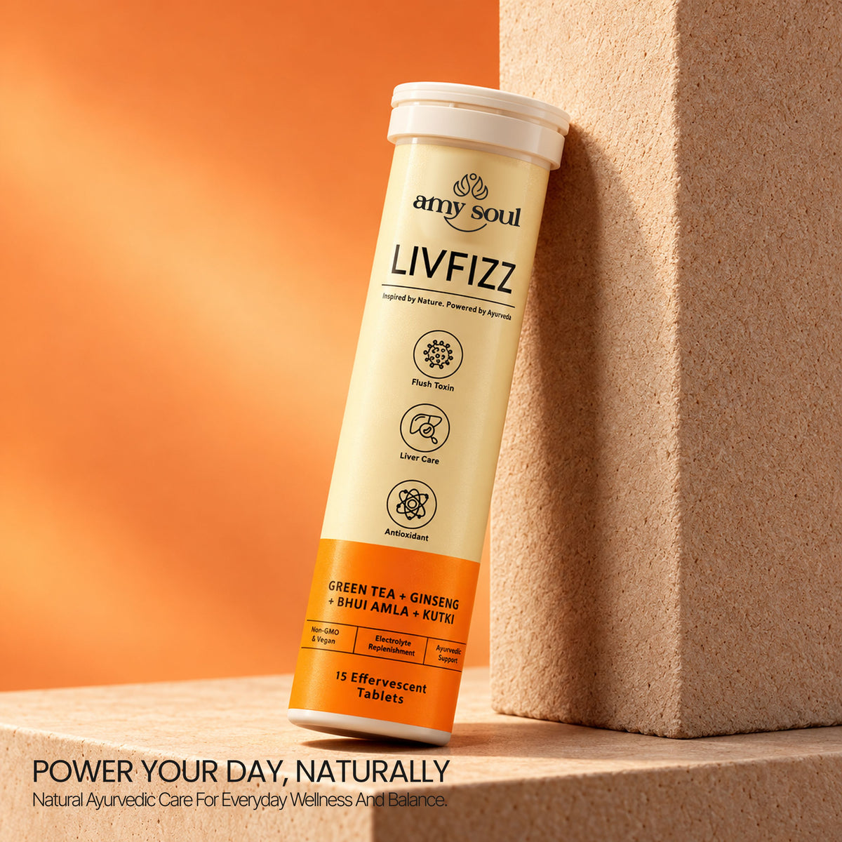 LivFizz – Ayurvedic Hangover Relief & Liver Detox Effervescent Tablets (15 Tabs)