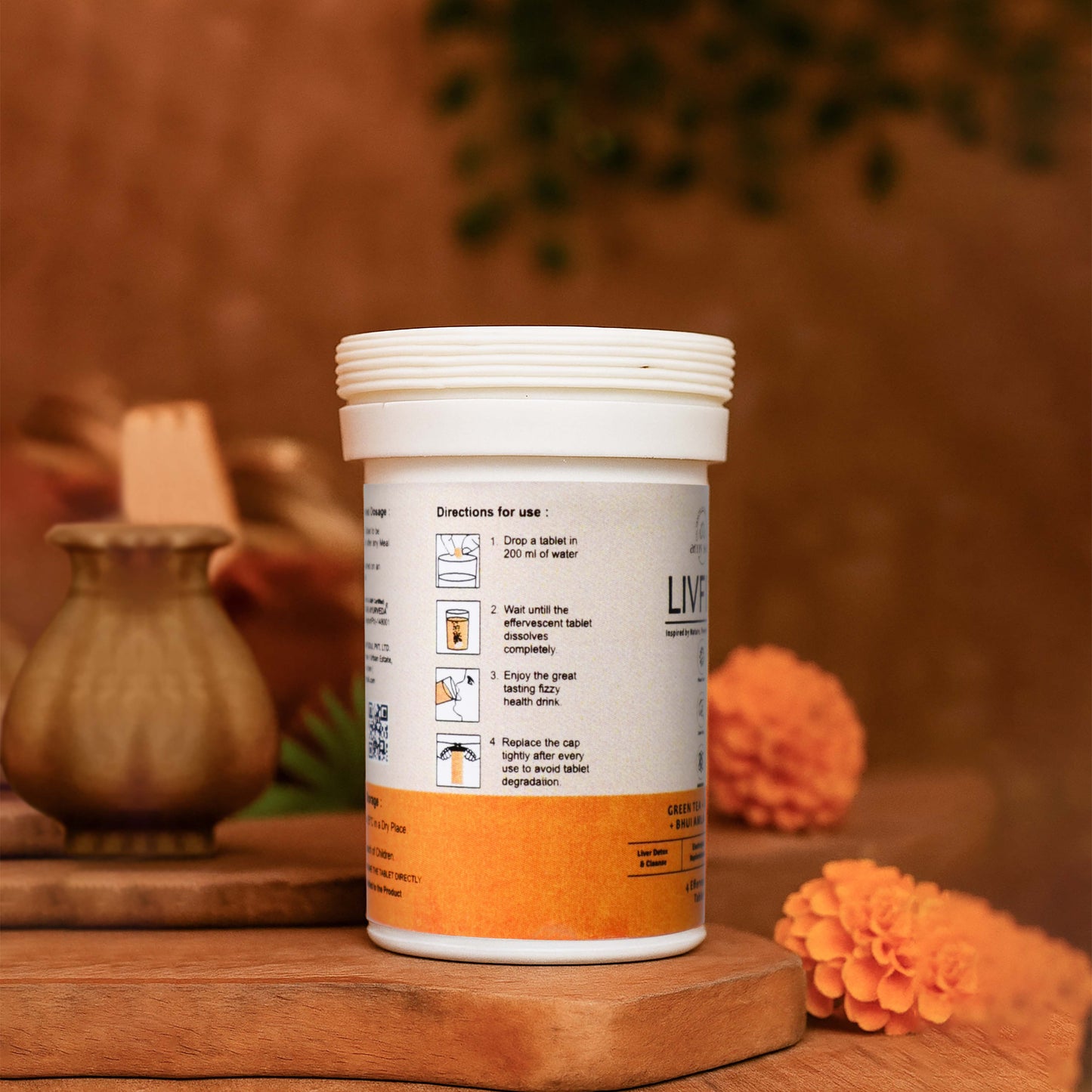 LivFizz – Ayurvedic Hangover Relief & Liver Detox Effervescent Tablets (4 Tabs)