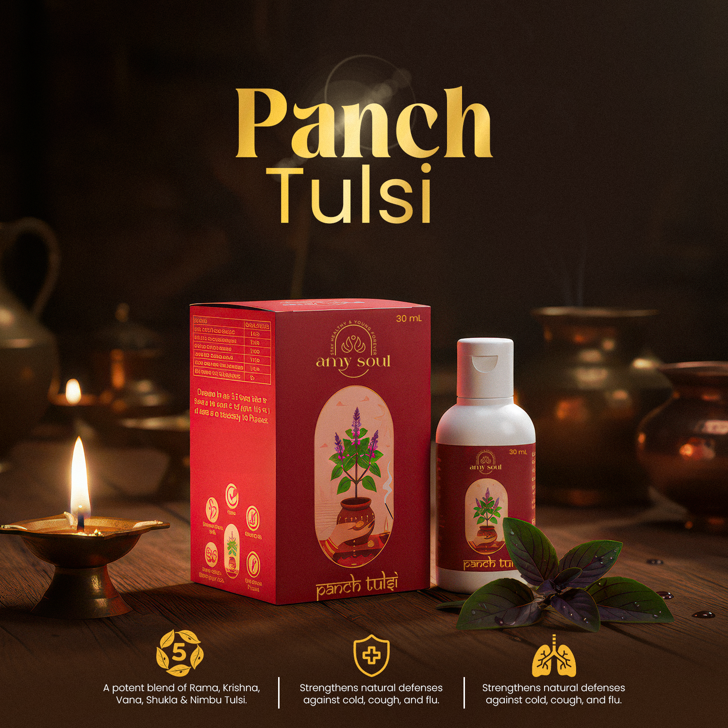 Amy Soul Panch Tulsi Drops