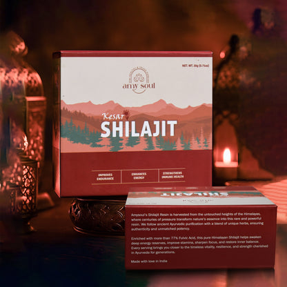 Kesar Yukt Shilajit – Ayurvedic Himalayan Shilajit with Saffron for Strength, Energy & Vitality (20g)