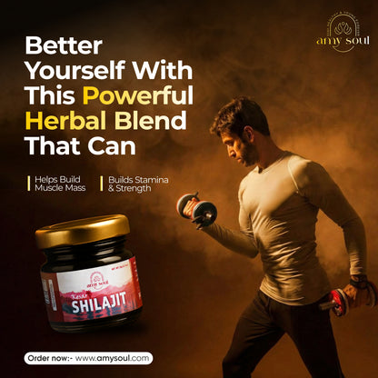 Kesar Yukt Shilajit – Himalayan Shilajit with Saffron for Strength, Energy & Vitality (20g)