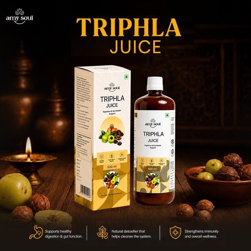 Amy Soul Triphla Juice – 500ml | Digestion & Gut Health Support | Ayurvedic Detox Drink
