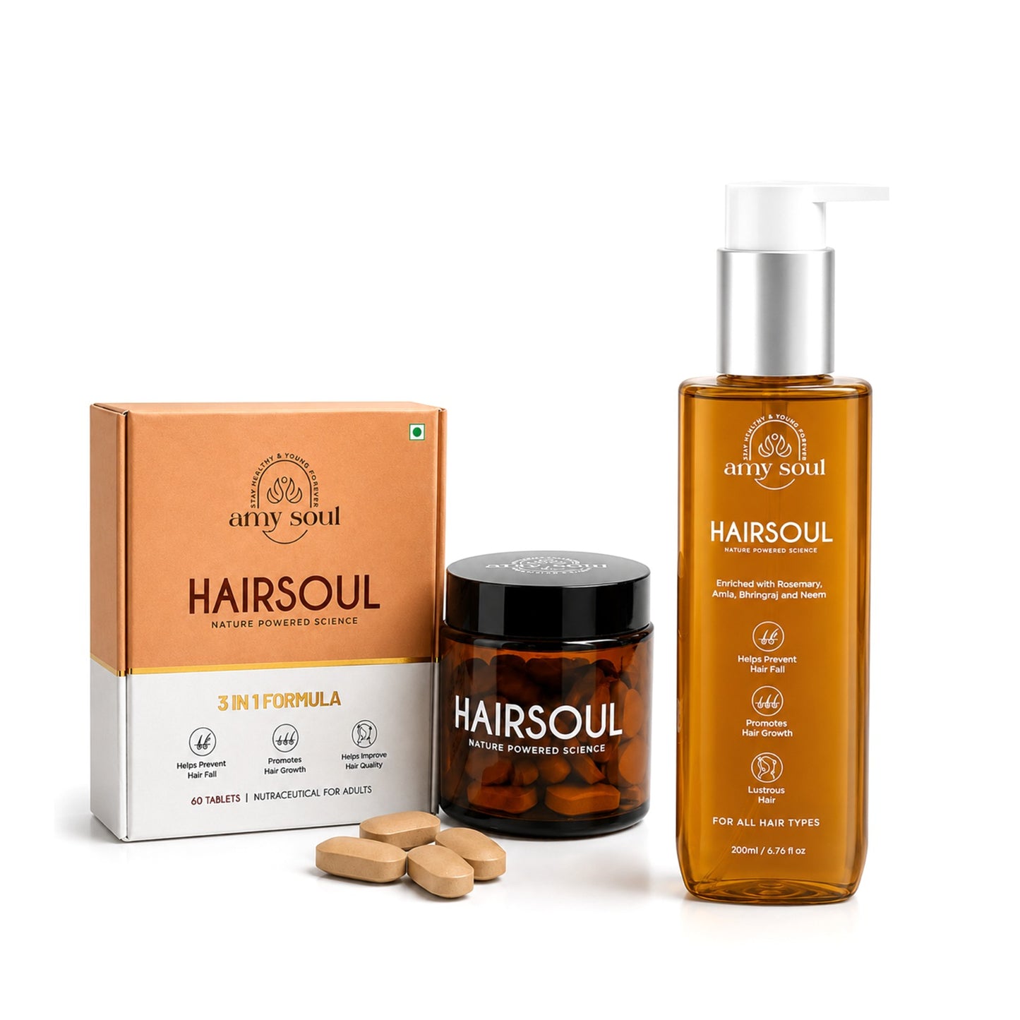 Hairsoul – Hair Care Combo (Oil + Tablets)