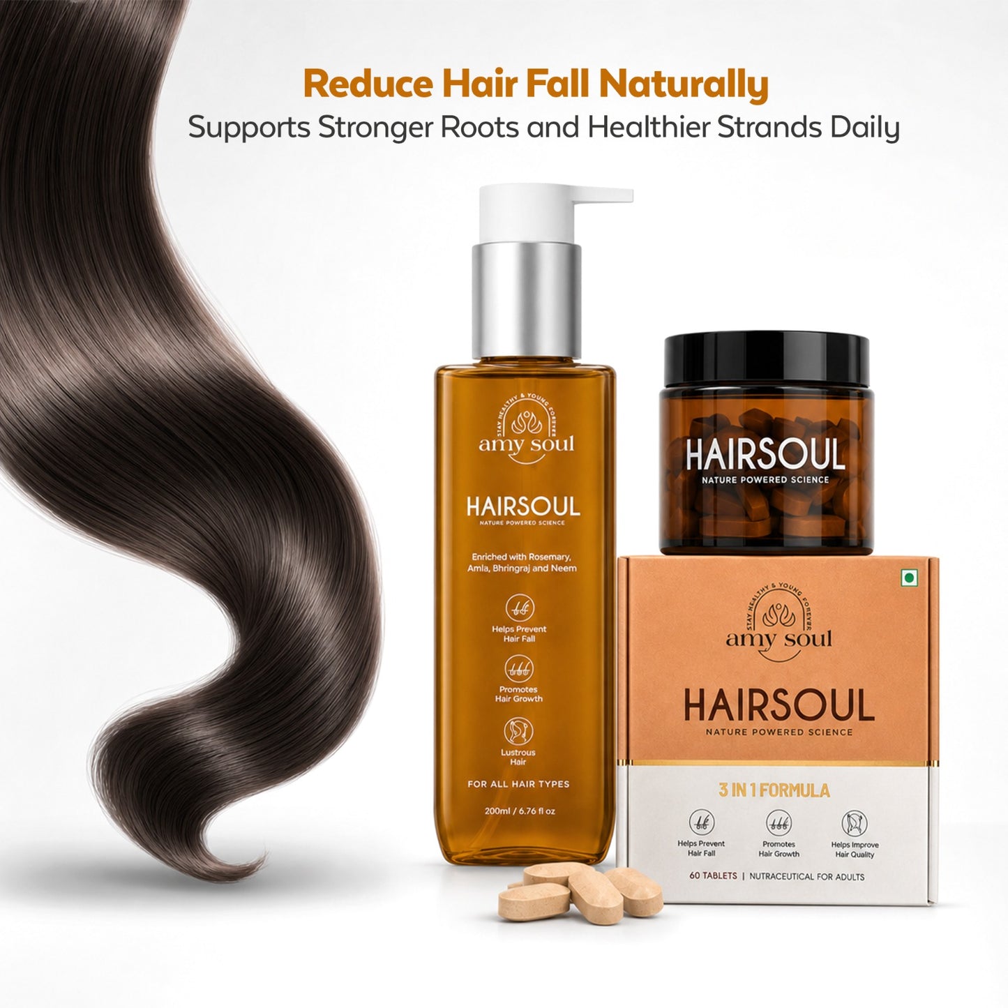 Hairsoul – Hair Care Combo (Oil + Tablets)