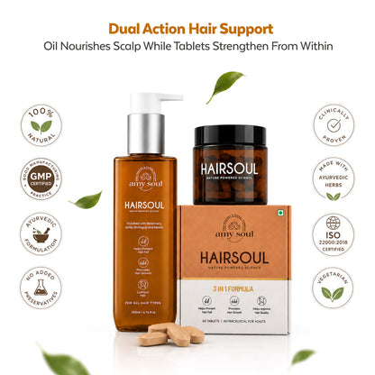 Hairsoul – Hair Care Combo (Oil + Tablets)