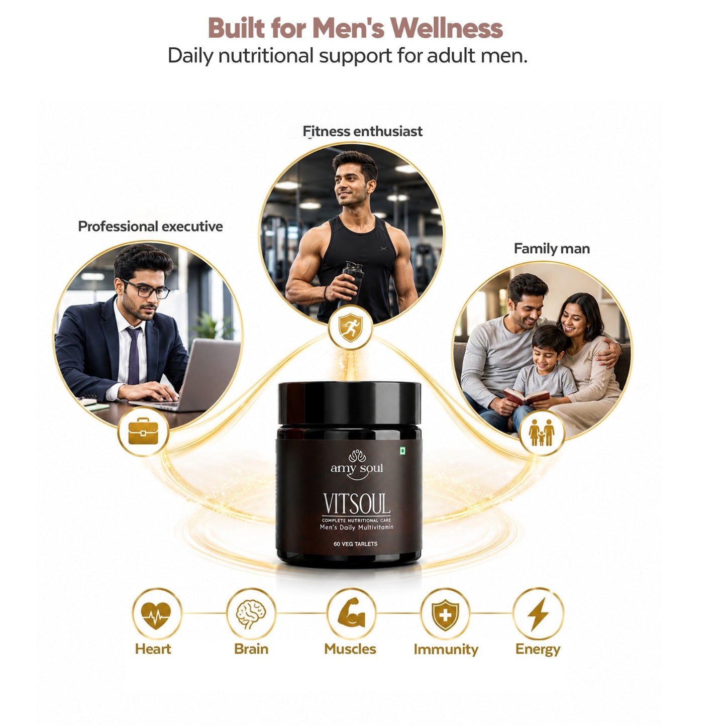 Vitsoul – Men’s Daily Multivitamin for Energy, Immunity & Vitality