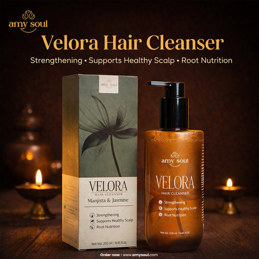 Amy Soul Velora Hair Cleanser – Manjista & Jasmine | Ayurvedic Strengthening Scalp Cleanser | 250ml