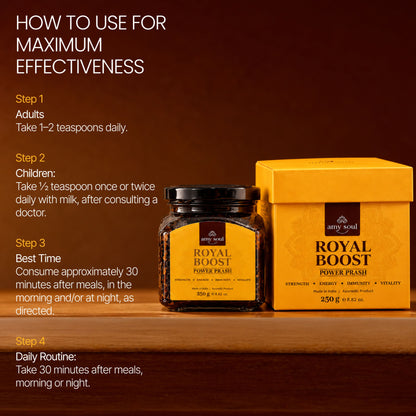 Amy Soul Royal Boost Power Prash – Ayurvedic Prash with Ashwagandha, Shatavari & Desi Ghee | 250 g